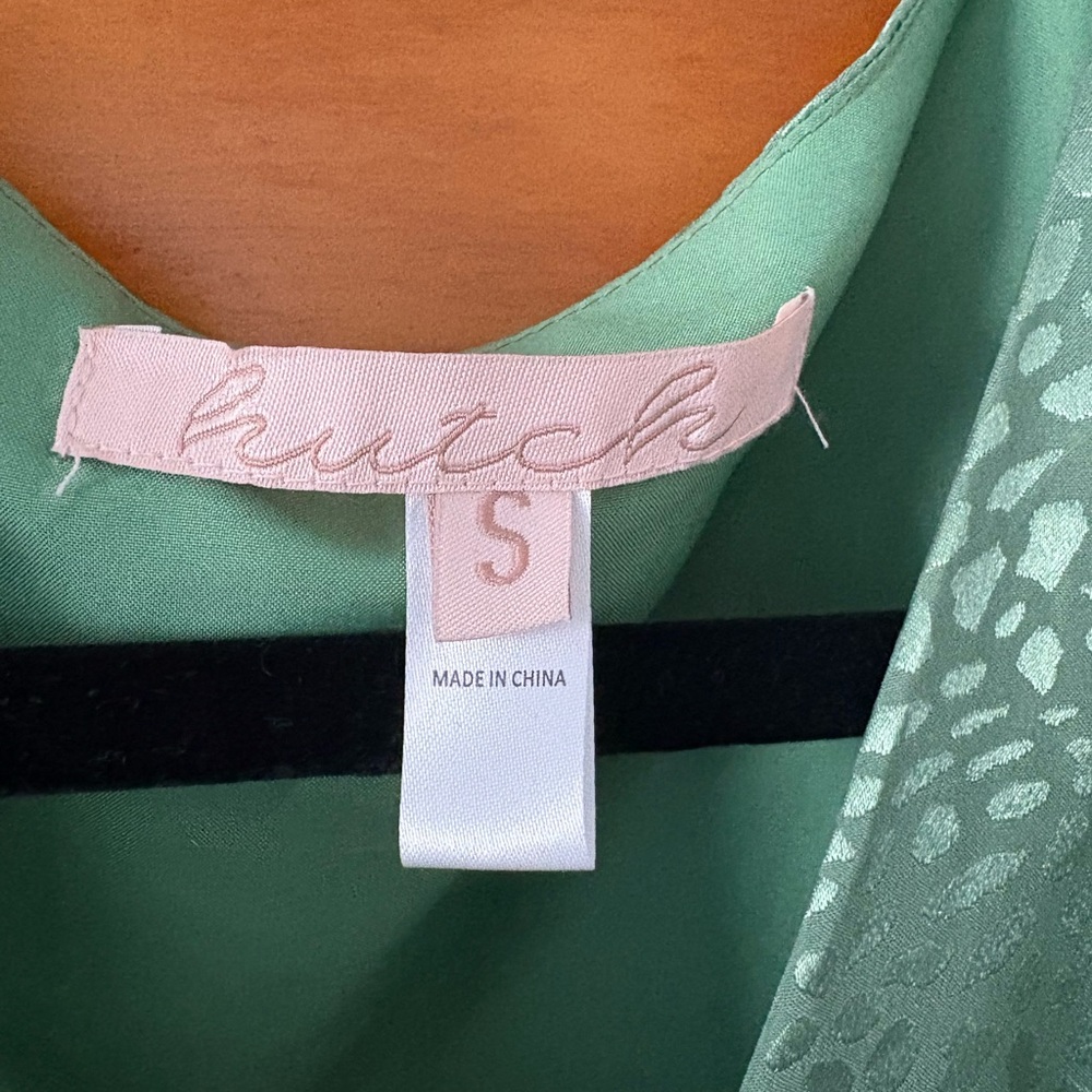 Hutch Sage Green Patterned Dress